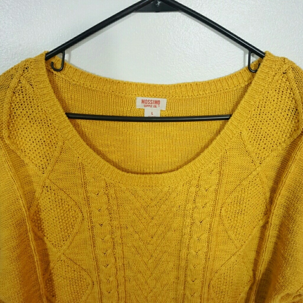 Mossimo Mustard Yellow Knit Sweater - Picture 2 of 3